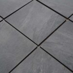 Horizon Anthracite Black 600X600 Outdoor Tile Real