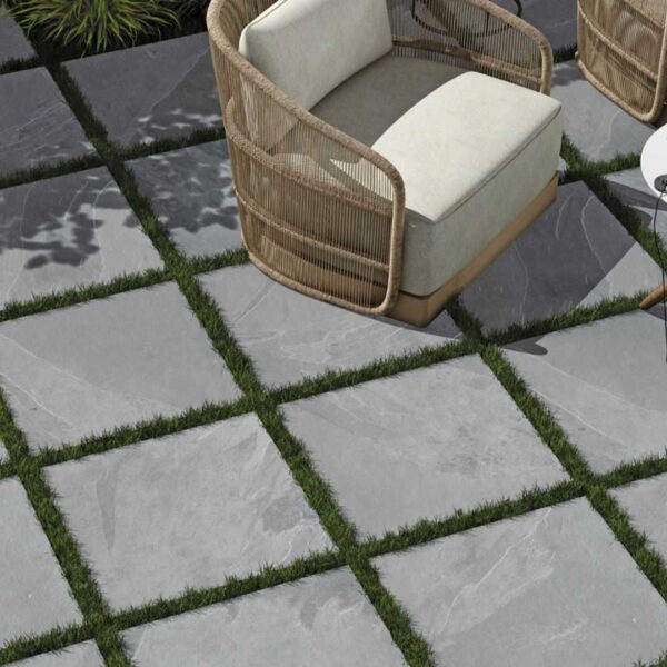 Lucid Grey 600X600 Outdoor Tile Render