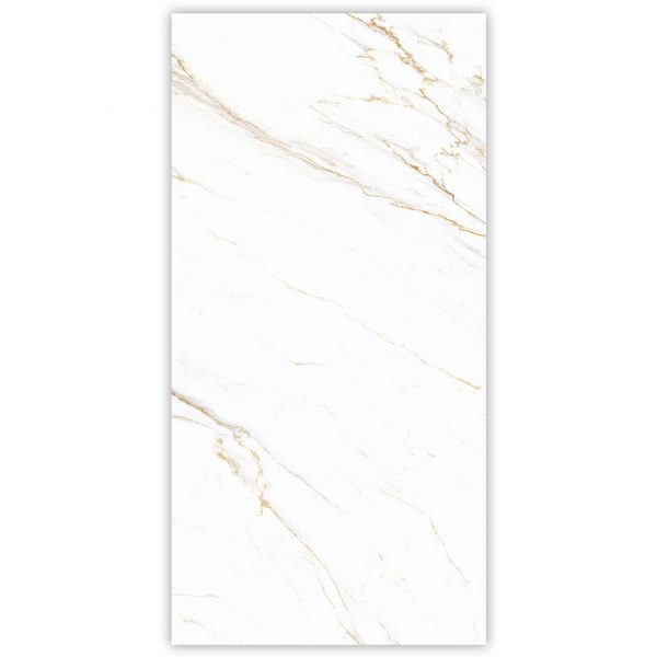 Elegant Carrara Grande White 600x1200 Carving Marble Effect Porcelain Tile Main