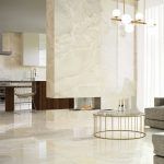Ethereal Onyx Sable Yellow 600x1200 Polished Onyx Effect Porcelain Tile Render