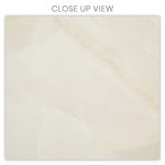Onice Grande White 300x600 Polished Onyx Effect Porcelain Tile Close Up 1