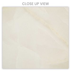 Onice Grande White 300x600 Polished Onyx Effect Porcelain Tile - Close Up 1