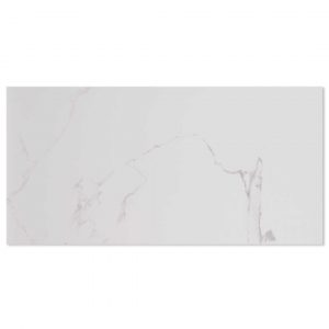 Alpine Satuario White 300x600 Polished Marble Effect Porcelain Tile - Main