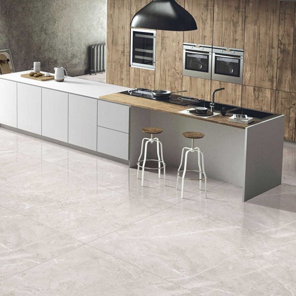 Atlantic Marfil Yellow 600x600 Polished Marble Effect Porcelain Tile Render