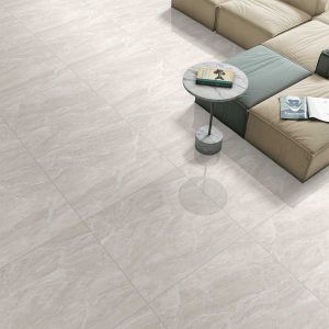 Lithery White 800x800 Polished Marble Effect Porcelain Tile Render