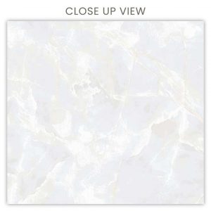 Onice Blanco White 600x600 Polished Onyx Effect Porcelain Tile - Close Up