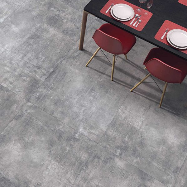 Ossido Gris Grey 600x600 Matt Concrete Effect Porcelain Tile Render