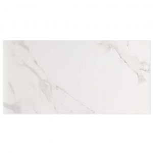 Calacatta White 300x600 Polished Marble Effect Porcelain Tile - Main