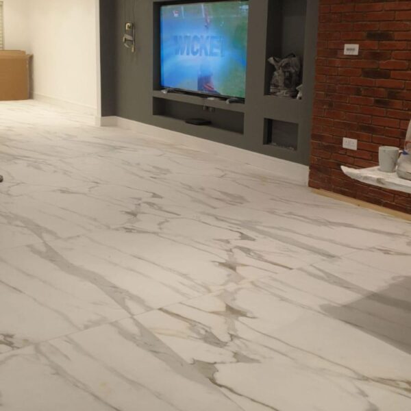 Statuario Serenity White 600X1200 Matt Marble Porcelain Tile Real