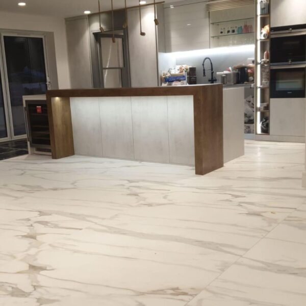 Statuario Serenity White 600X1200 Matt Marble Porcelain Tile Real 2