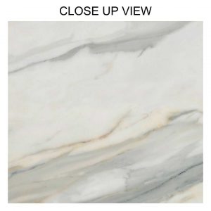 Statuario Serenity White 600x1200 Polished Marble Effect Porcelain Tile - Close Up