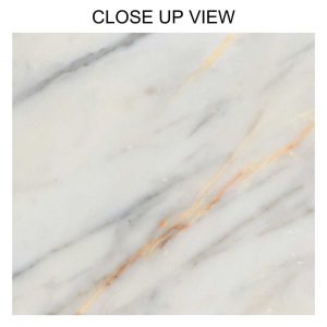 Statuario Slow White 600x1200 Polished Marble Effect Porcelain Tile - Close Up