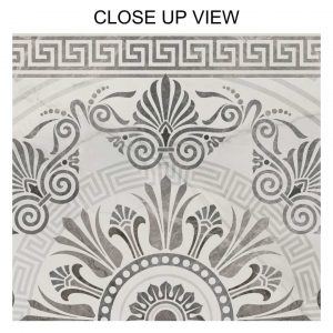 Aura Baeza White 600x1200 Matt Decor Porcelain Tile - Close Up