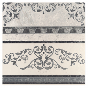 Marmor Luxe Cenefa White 600x600 Satin Matt Decor Porcelain Tile Main