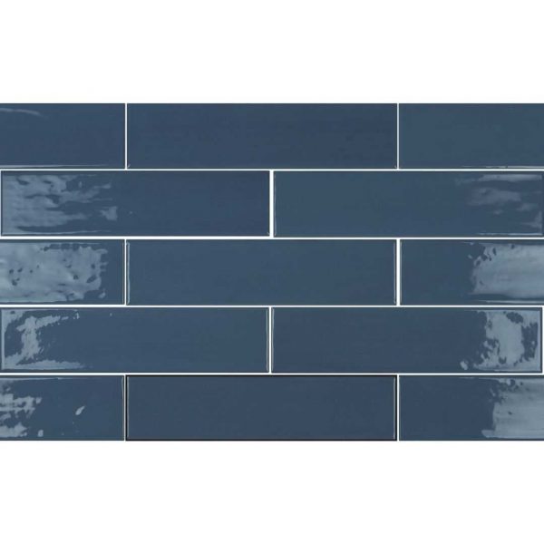 Terra Blue 75x300 Polished Shine Plain Ceramic Tile All