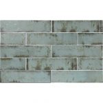 Patina Aqua Green 75x300 Shine Metal Effect White Body Tile All Face