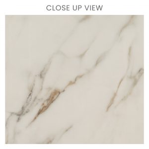 Calacatta Oro Gold 600x600 Matt Marble Effect Porcelain Tile - Close Up