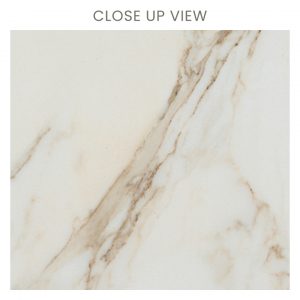Calacatta Oro Gold 600x600 Polished Marble Effect Porcelain Tile - Close Up