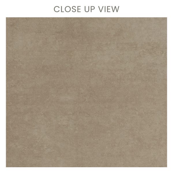 Dock Art Brown 600x600 Matt Concrete Effect Porcelain Tile - Close Up