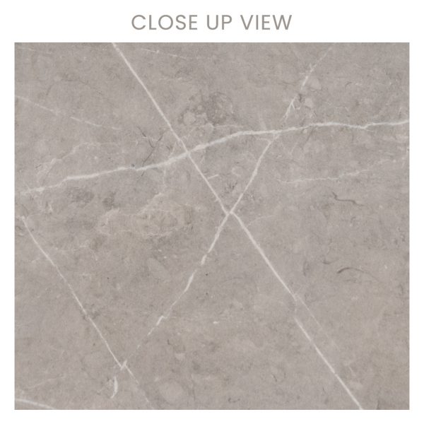 Mansion Dark Grey 600x600 Gloss Marble Effect Porcelain Tile Close Up