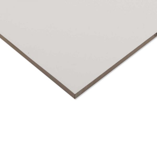 Excellent White 600x600 Polished Marble Effect Porcelain Tile Side Angle