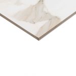 Helio Serenity White 300x600 Polished Marble Effect Porcelain Tile Side Angle