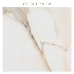 Helio Serenity White 300x600 Polished Marble Effect Porcelain Tile - Close Up