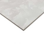 Snow White 600x600 polished Marble Effect Porcelain Tile Side Angle