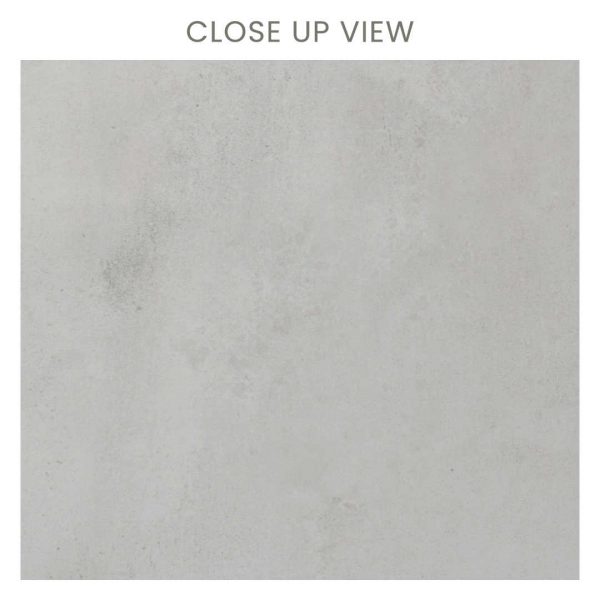 Evergreen Bianco White 600x1200 Polished Concrete Effect Porcelain Tile Close Up