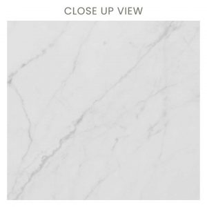 Infinite Love 600x1200 Polished White Marble porcelain Tile - Close Up