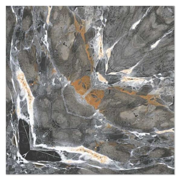 Fossil Azul Grey 600x600 Polished Marble Effect Porcelain Tile Main