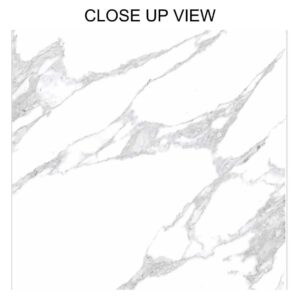Antarctica White 600x600 Matt Marble Effect Porcelain Tile - Close Up