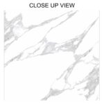 Antarctica White 600x600 Polished Marble Effect Porcelain Tile Close Up