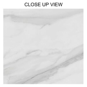 Calacatta Shine White 600x600 Polished Marble Effect Porcelain Tile - Close Up