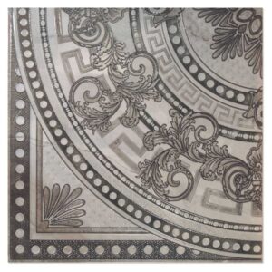 Roseton Whisper Pearl Grey 600x600 Matt Decor Ceramic Tile - Main