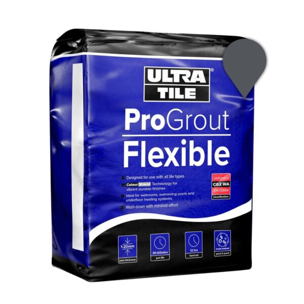 UltraTile ProGrout Flexible Charcoal 3Kg