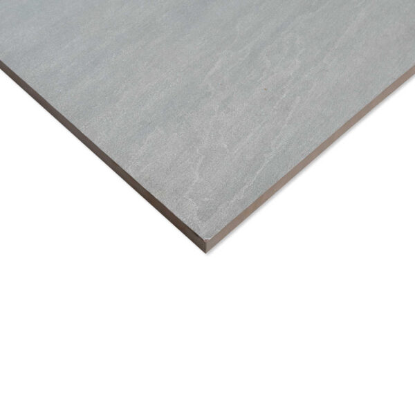 Mundra Grey 600x600 Stone Effect Outdoor Tile Side Angle