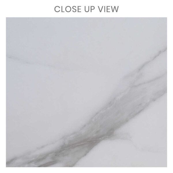 Kensal White 600x600 Marble Effect Outdoor Tile Close Up