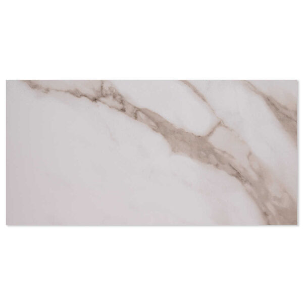 Classic Satuario White 300x600 Lappato Marble Effect Porcelain Tile Main