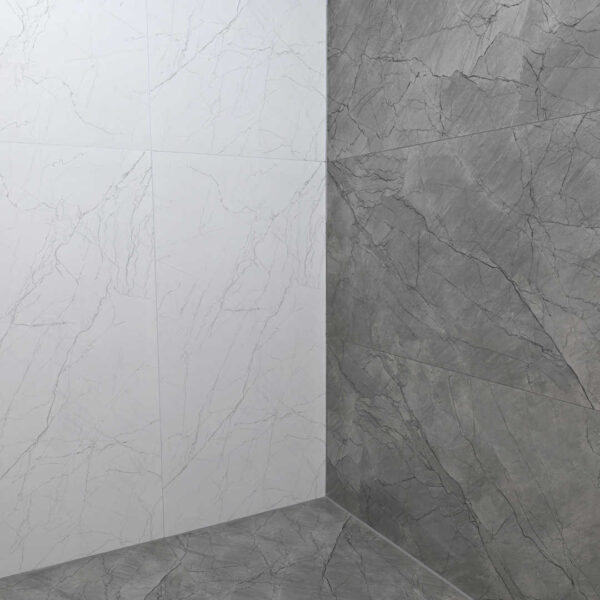 Balsamia Silver 600X1200 Matt Marble Effect Porcelain Tile Real