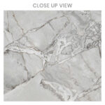 Cretos Dark Grey 600x600 Carved Marble Porcelain Tile Close Up