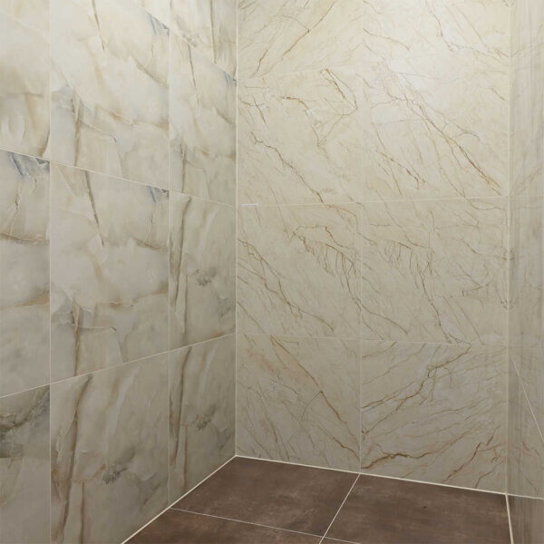 Cesaro Beige 600x600 Carved Granite Effect Porcelain Tile Real