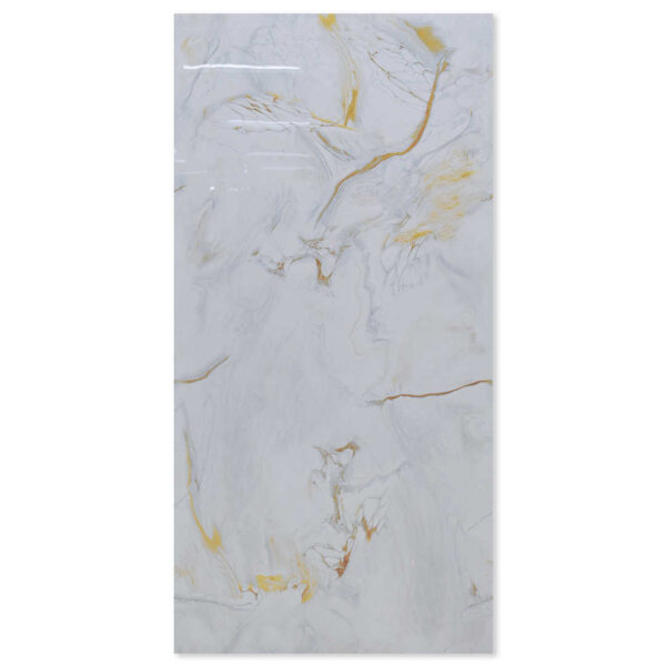 Slice White 600x1200 Polished Marble Effect Porcelain Tile Main