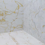 Slice White 600x1200 Polished Marble Effect Porcelain Tile Real