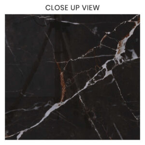 Terzetto Brown 600x1200 High Gloss Polished Marble Effect Porcelain Tile - Close Up