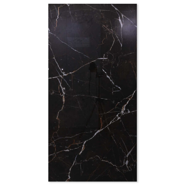 Terzetto Brown 600x1200 High Gloss Polished Marble Effect Porcelain Tile Main