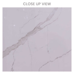 Ava Satuario White 600x1200 Polished Marble Effect Porcelain Tile - Close Up