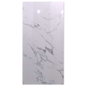 Carrara White 600x1200 Polished Marble Effect Porcelain Tile - Main