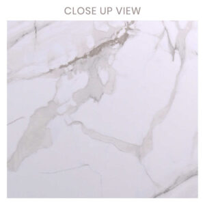 Celia White 600x1200 Matt Marble Effect Porcelain Tile - Close Up