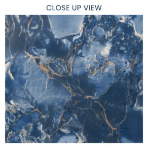 Cellosia Blue 600x1200 High Gloss Polished Onyx Effect Porcelain Tile - Close Up